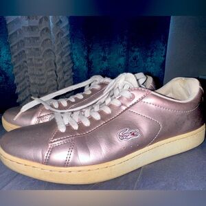 Lacoste rose gold sneakers